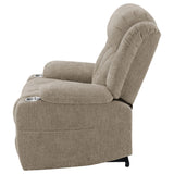 Houston Power Lift Recliner - Camel Chenille with Pillowtop Arms, USB Port & Cupholders – view 9
