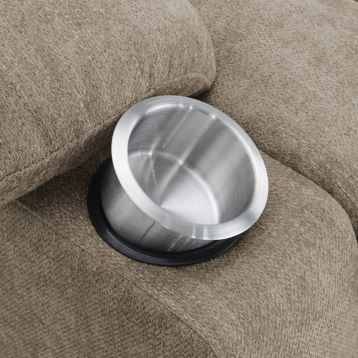 Houston Power Lift Recliner - Camel Chenille with Pillowtop Arms, USB Port & Cupholders – view 14