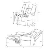 Houston Power Lift Recliner - Camel Chenille with Pillowtop Arms, USB Port & Cupholders – view 17