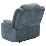 Houston Power Lift Recliner with USB - Overstuffed Slate Blue Chenille with Pillowtop Arms – view 10