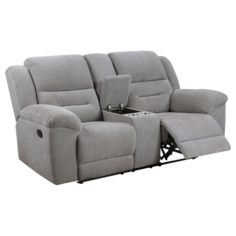 Gilson Reclining Sofa, Console Loveseat & Glider Recliner - Reclining Console Loveseat