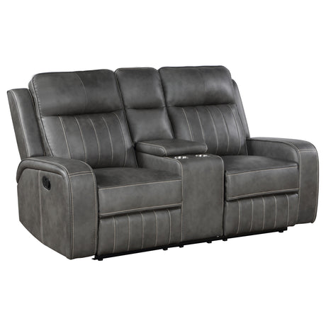 Raelynn Wall-Hugger Reclining Sofa, Loveseat & Recliner - Reclining Loveseat with Console