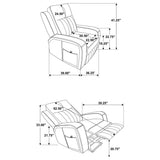 Raelynn Power Lift Recliner - Grey Faux Leather with Track Arms, Remote & Side Pocket – view 10