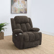 Houston Power Lift Recliner Chair with USB Port - Dark Brown Chenille with Pillowtop Arms – view 1