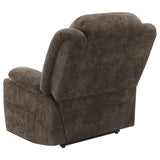 Houston Power Lift Recliner Chair with USB Port - Dark Brown Chenille with Pillowtop Arms – view 10