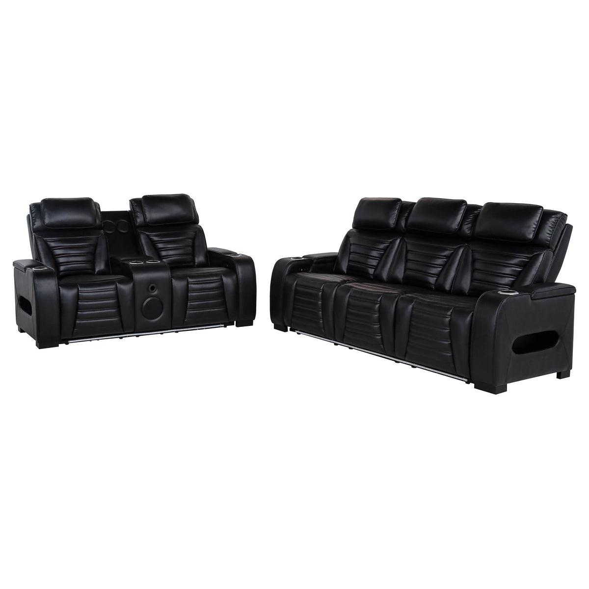 Zuma Dual Power Reclining Sofa, Loveseat & Recliner - 2pcs- Sofa + Loveseat