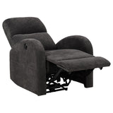 Grant Compact Power Recliner - Charcoal Grey Fabric with Lay-Flat Recline & Pocket Coil Seat – view 5