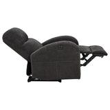 Grant Compact Power Recliner - Charcoal Grey Fabric with Lay-Flat Recline & Pocket Coil Seat – view 7
