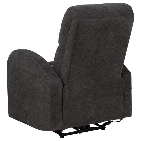 Grant Compact Power Recliner - Charcoal Grey Fabric with Lay-Flat Recline & Pocket Coil Seat – view 8