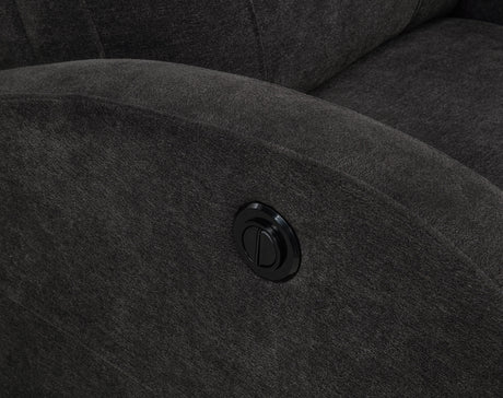 Grant Compact Power Recliner - Charcoal Grey Fabric with Lay-Flat Recline & Pocket Coil Seat – view 9