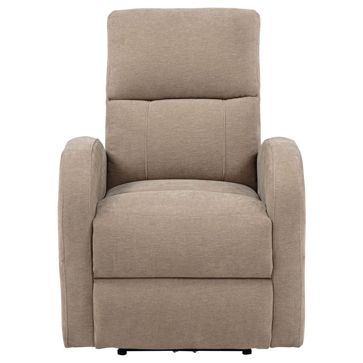 Grant Compact Power Recliner Chair - Camel Fabric with Lay-Flat Recline & Topstitch Detailing – view 6