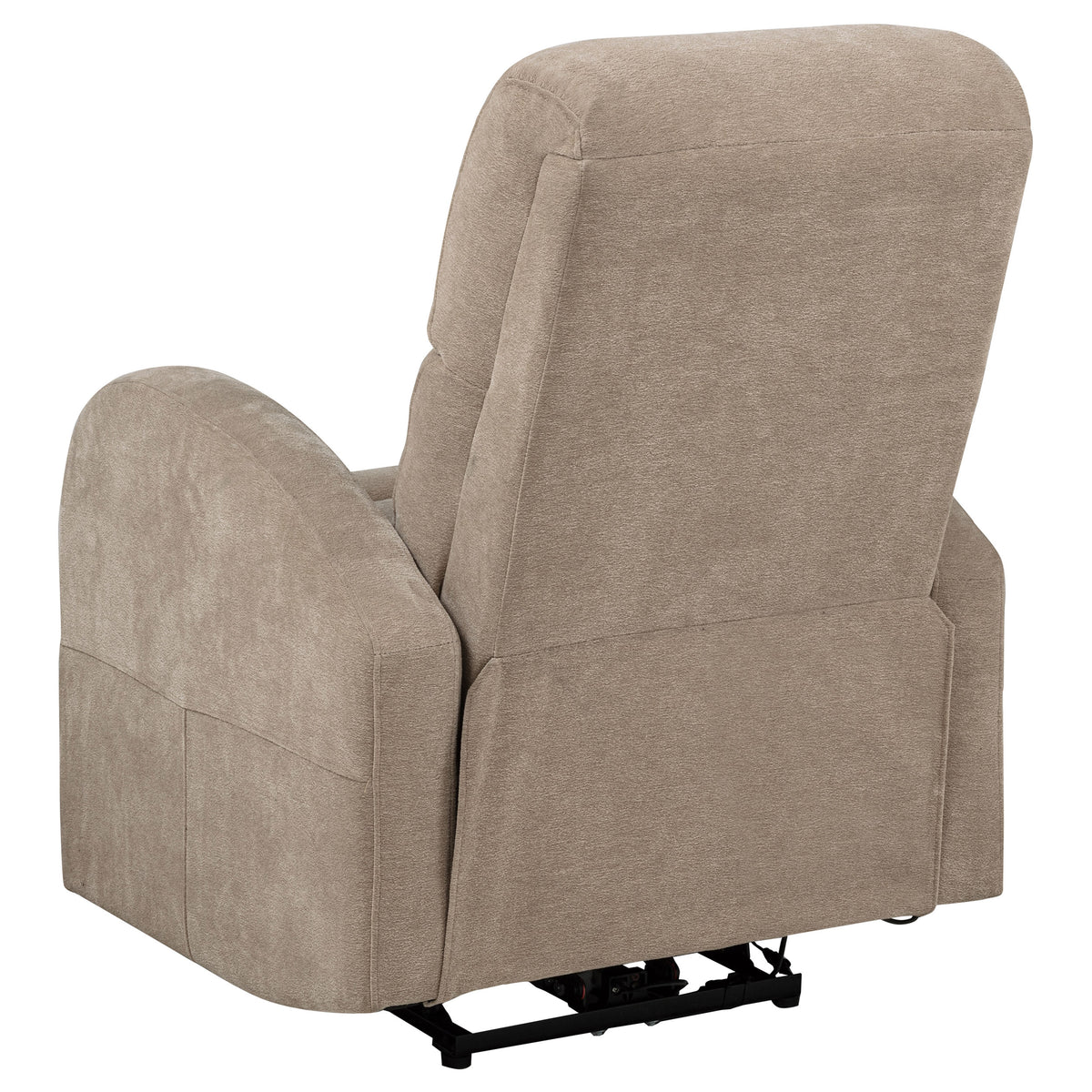 Grant Compact Power Recliner Chair - Camel Fabric with Lay-Flat Recline & Topstitch Detailing – view 8