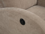 Grant Compact Power Recliner Chair - Camel Fabric with Lay-Flat Recline & Topstitch Detailing – view 9