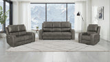 Brickston Triple Power Reclining Sofa, Loveseat & Swivel Glider Recliner - 3pcs- Sofa + Loveseat + Recliner