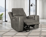Brickston Triple Power Reclining Sofa, Loveseat & Swivel Glider Recliner - Power Swivel Glider Recliner