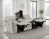 Brickston Triple Power Reclining Sofa, Loveseat & Swivel Glider Recliner - Power Reclining Sofa