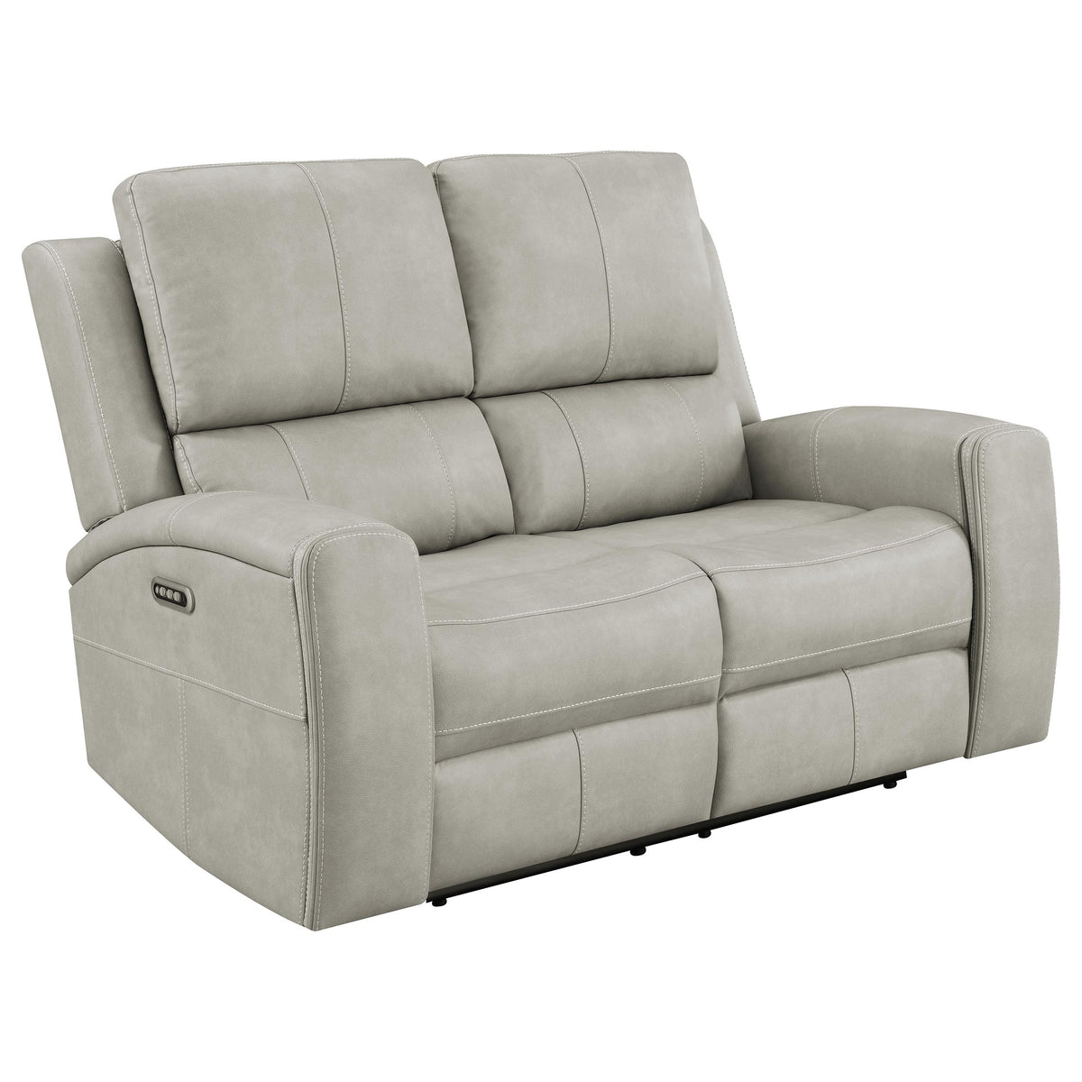 Brickston Triple Power Reclining Sofa, Loveseat & Swivel Glider Recliner - Power Reclining Loveseat