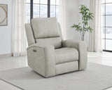 Brickston Triple Power Reclining Sofa, Loveseat & Swivel Glider Recliner - Zero Gravity Grey Leatherette - lifestyle