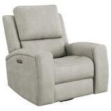 Brickston Triple Power Reclining Sofa, Loveseat & Swivel Glider Recliner - Power Swivel Glider Recliner