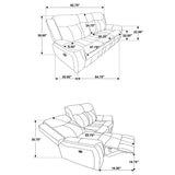 Lawrence Wall-Hugger Reclining Sofa, Console Loveseat & Glider Recliner - Charcoal Microfiber with Gel Memory Foam – view 9