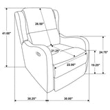 Kelsey English Arm Recliner Chair - Manual Recline in Ivory Faux Leather – view 6
