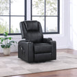 Armstrong Power Lift Recliner with Massage & Heat - Espresso Faux Leather with Cup Holders & Side Pockets – view 1