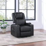 Armstrong Power Lift Recliner with Massage & Heat - Espresso Faux Leather with Cup Holders & Side Pockets – view 1