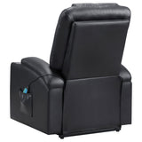 Armstrong Power Lift Recliner with Massage & Heat - Espresso Faux Leather with Cup Holders & Side Pockets – view 9