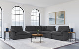 Collins Modular Power Reclining Sectional, Sofa & Home Theater Seating - 7pcs- Power Sectional with 2 Consoles