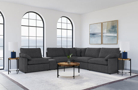 Collins Modular Power Reclining Sectional, Sofa & Home Theater Seating - 6pcs- Power Sectional with Console