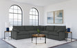 Collins Modular Power Reclining Sectional, Sofa & Home Theater Seating - Dark Grey Fabric – view 1