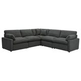 Collins Modular Power Reclining Sectional, Sofa & Home Theater Seating - 5pcs- Power Sectional (3 Recliners + Corner + Armless Chair)