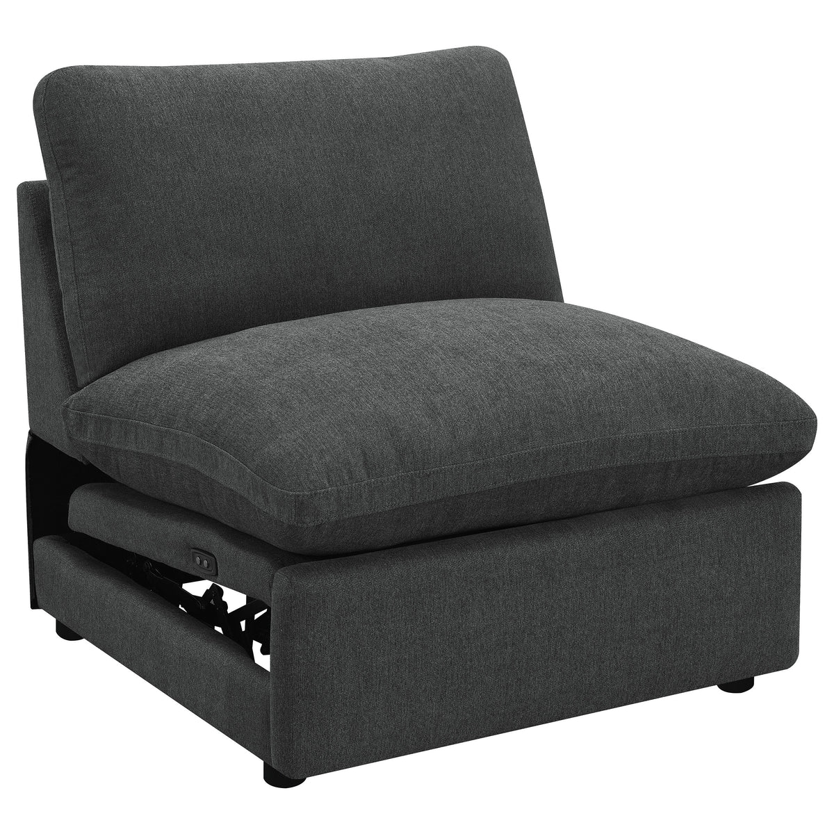 Collins Modular Power Reclining Sectional, Sofa & Home Theater Seating - Dark Grey Fabric – view 18