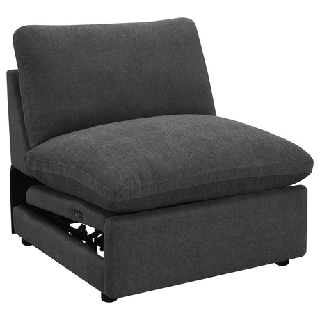 Collins Modular Power Reclining Sectional, Sofa & Home Theater Seating - Dark Grey Fabric – view 18
