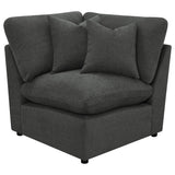Collins Modular Power Reclining Sectional, Sofa & Home Theater Seating - Dark Grey Fabric – view 20