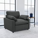 Collins Modular Power Reclining Sectional, Sofa & Home Theater Seating - Dark Grey Fabric - lifestyle