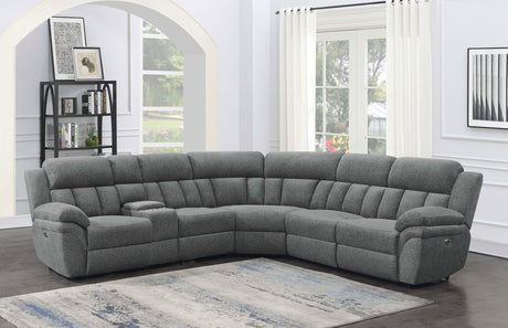 Bahrain Reclining Sectional, Sofa, Loveseat, Glider Recliner & Home Theater Seating - Charcoal Chenille, Manual or Power - lifestyle
