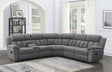 Bahrain Reclining Sectional, Sofa, Loveseat, Glider Recliner & Home Theater Seating - Charcoal Chenille, Manual or Power – view 1