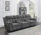 Bahrain Reclining Sectional, Sofa, Loveseat, Glider Recliner & Home Theater Seating - Charcoal Chenille, Manual or Power - lifestyle