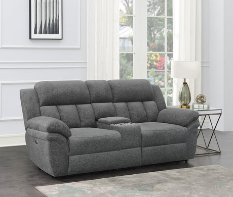 Bahrain Reclining Sectional, Sofa, Loveseat, Glider Recliner & Home Theater Seating - Charcoal Chenille, Manual or Power - lifestyle