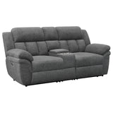 Bahrain Reclining Sectional, Sofa, Loveseat, Glider Recliner & Home Theater Seating - Reclining Loveseat with Console / Power