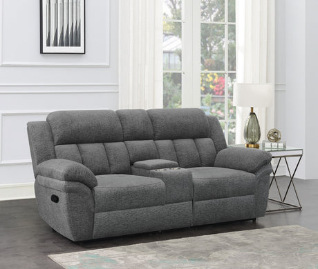 Bahrain Reclining Sectional, Sofa, Loveseat, Glider Recliner & Home Theater Seating - Charcoal Chenille, Manual or Power - lifestyle