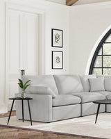 Collins Modular Power Reclining Sectional, Sofa & Theater Seating - Grey Fabric with Black Legs - lifestyle