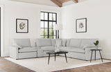 Collins Modular Power Reclining Sectional, Sofa & Theater Seating - 6pcs- Power Sectional with Console (134" x 121")