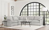 Collins Modular Power Reclining Sectional, Sofa & Theater Seating - Grey Fabric with Black Legs – view 1