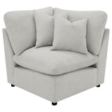 Collins Modular Power Reclining Sectional, Sofa & Theater Seating - Grey Fabric with Black Legs – view 20