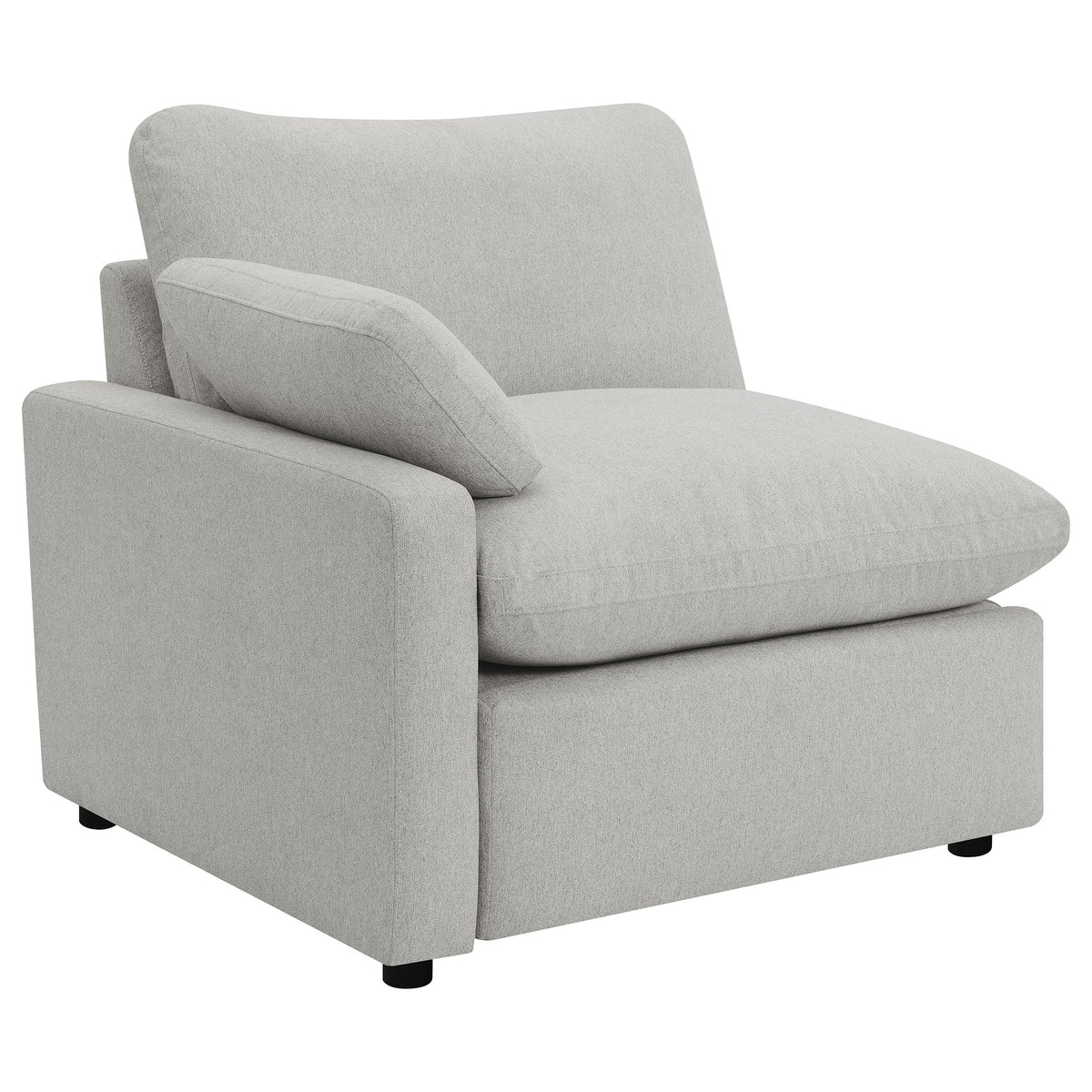 Collins Modular Power Reclining Sectional, Sofa & Theater Seating - Grey Fabric with Black Legs