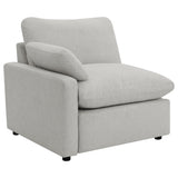 Collins Modular Power Reclining Sectional, Sofa & Theater Seating - Grey Fabric with Black Legs