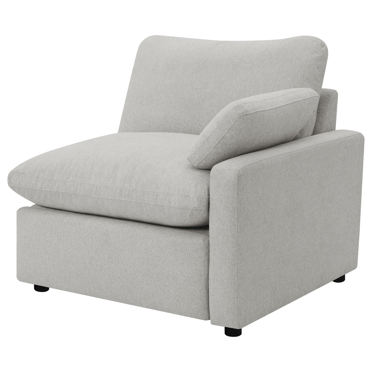 Collins Modular Power Reclining Sectional, Sofa & Theater Seating - Grey Fabric with Black Legs