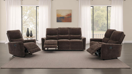 Navarro Reclining Sofa, Loveseat & Glider Recliner - 3pcs- Sofa + Loveseat + Recliner